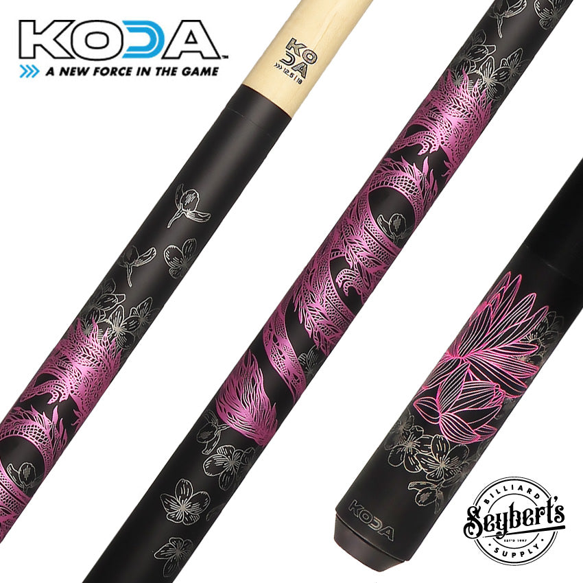 KODA Pink Dragon Graphic Pool Cue - KDV15PK - Seybert's Billiards