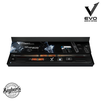 EVO Crystal Ember Vein No Wrap Pool Cue Maxbing Edition