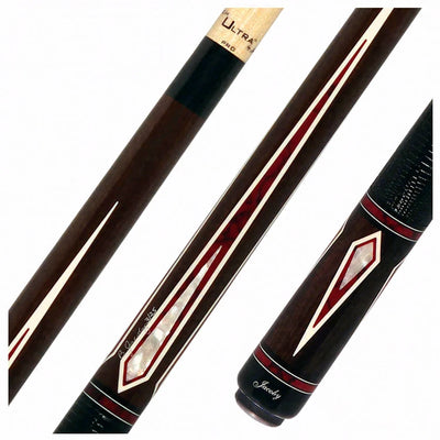 Jacoby Zircote with Bloody Jasper and Mother of Pearl Custom Pool Cue with 12.75mm Ultra Pro Shaft