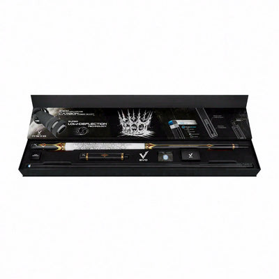 EVO Crown Royal Black Pool Cue with White Lizard Wrap Maxbing Edition