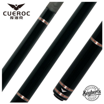 Cueroc Black Galaxy 1 Dymond Ebony Wood No Wrap Pool Cue with Carbon Fiber Shaft