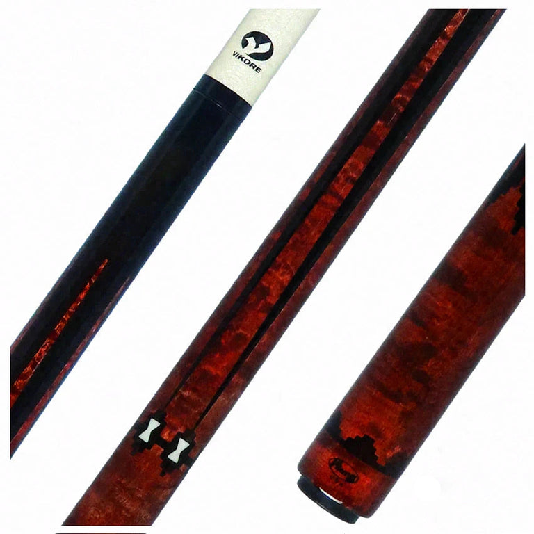 Viking Two-Feather Shadows of the Night Pool Cue with Vikore Shaft - New Design