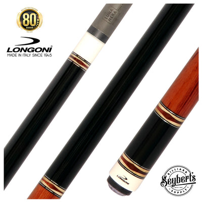 Longoni TP25B No Wrap Pool Cue with Luna Nera Shaft