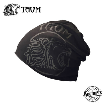 Taom Offical Black Beanie with Gray Logo