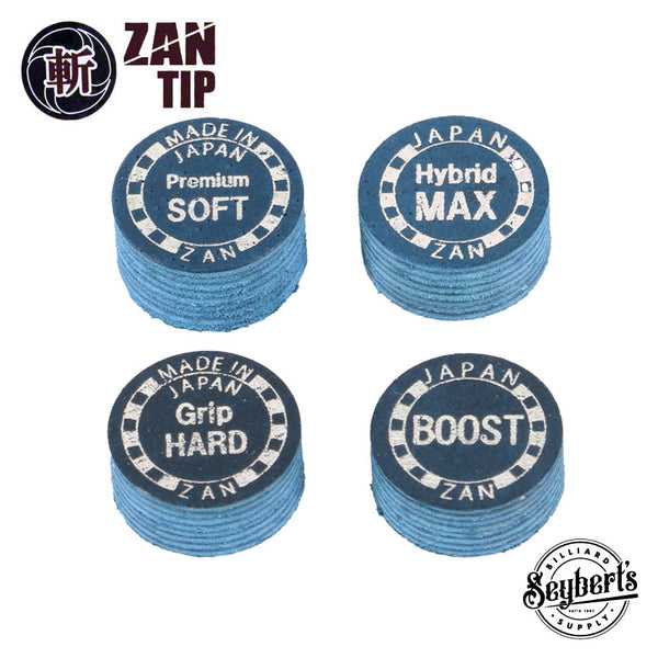 Pool Cue Tip Zan Hybrid Max - 1 Piece - 8 Layers (14mm Snooker