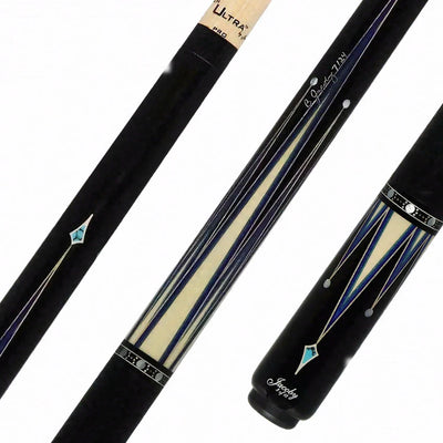 Jacoby Raven Blue Limited Cue With 12.75 Ultra Shaft and Leather Wrap - 0917-52LWBL
