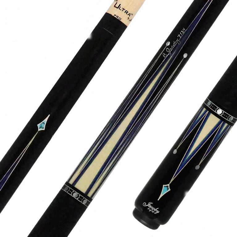 Jacoby Raven Blue Limited Cue With 12.75 Ultra Shaft and Leather Wrap - 0917-52LWBL