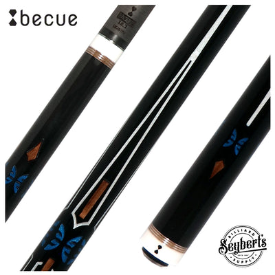Becue Psyche 2 Carbon Fiber Play Cue with Walnut and Pearl White Inlays