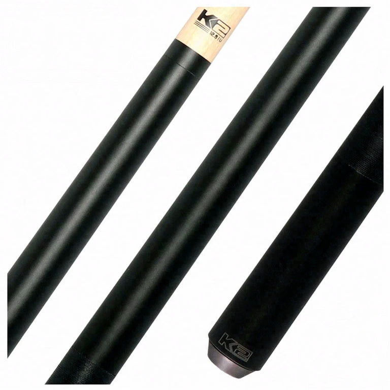 K2 KL106 Matte Black Pool Cue with 12.50mm K2 LD Shaft - KL106