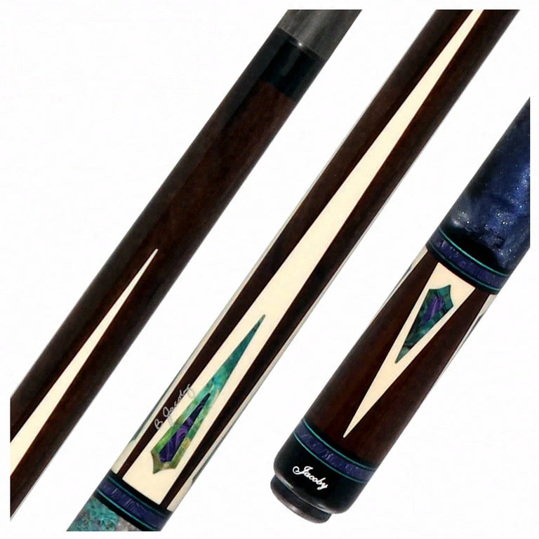 Jacoby Ziricote with White Juma Points and Impregnated Burl No Wrap Pool Cue with Carbon Shaft