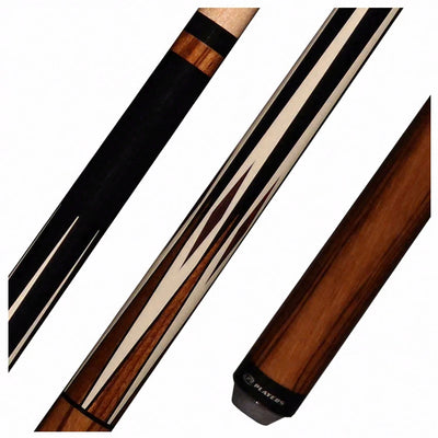 Players Sneaky Pete Black with Zebrawood Graphic Series Play Cue - SPSP31