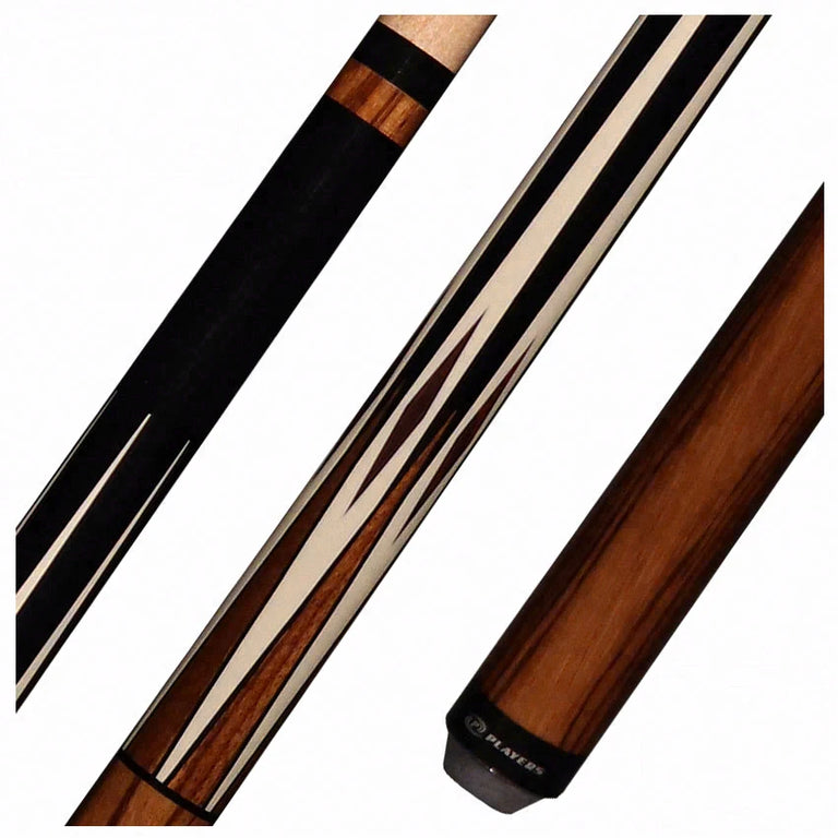 Players Sneaky Pete Black with Zebrawood Graphic Series Play Cue - SPSP31