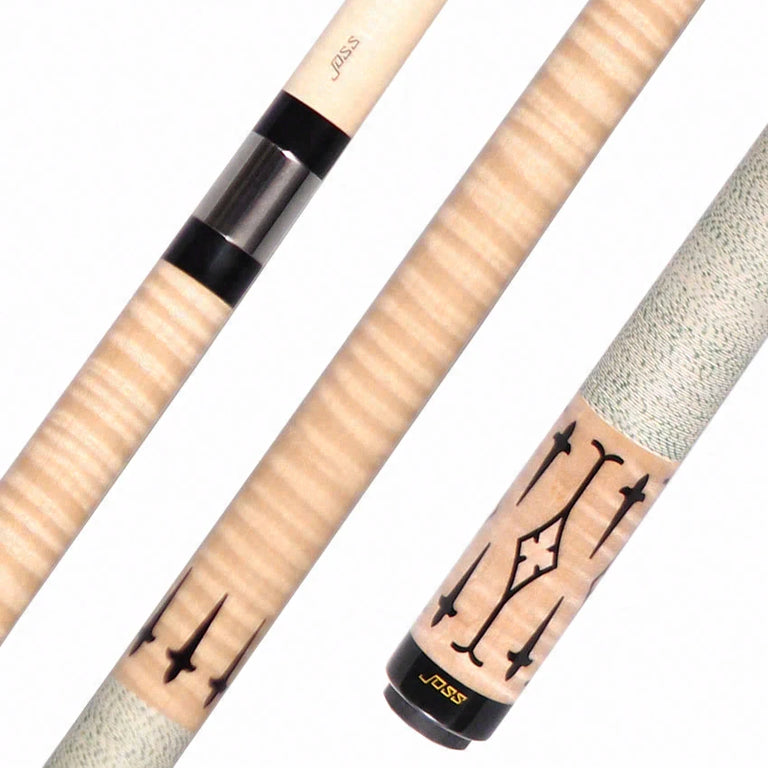 Joss Figured Maple with Black and Maple Inlays Pool Cue - JC20-47