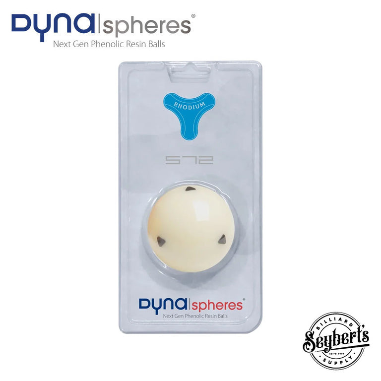 Dynaspheres Rhodium 572 Cue Ball - 6 Black Triangles