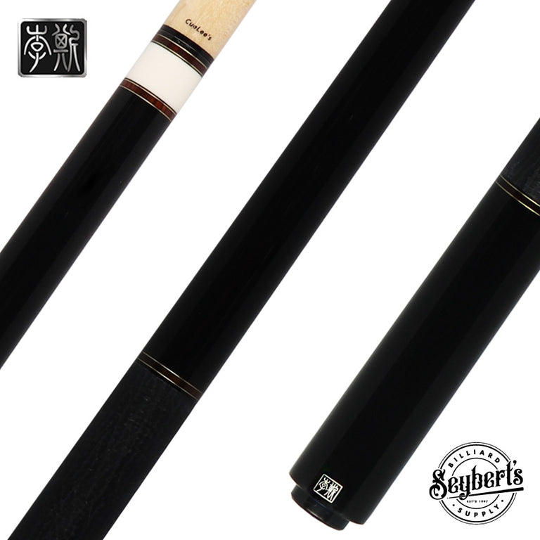 Cuelees Male Phoenix Black Pool Cue with Sharkskin Wrap - LS-EN04