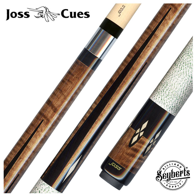 Joss Walnut-Stained Maple with Black Points Pool Cue - JC20-124
