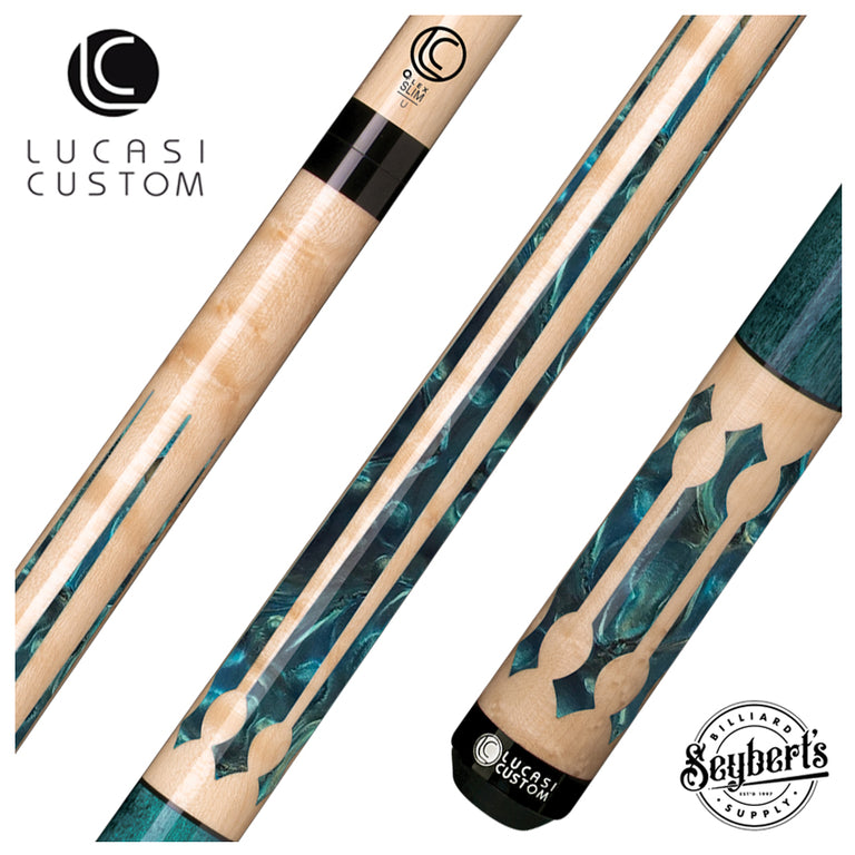 Lucasi LZC22 Custom Natural with 6 Blue and Gold Points Cue