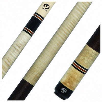 Viking Ovation Series Khaki-Stained Birdseye Play Cue with Vikore Shaft - OV0204