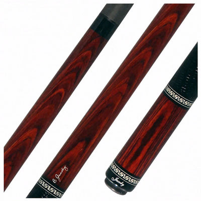 Jacoby Custom Cocobolo Pool Cue with Black Lizard Wrap and Jacoby Black Carbon Shaft