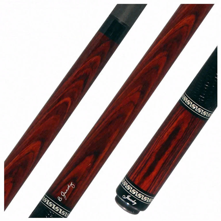 Jacoby Custom Cocobolo Pool Cue with Black Lizard Wrap and Jacoby Black Carbon Shaft