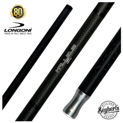 Longoni Malleus Next Carbon Fiber Jump Cue with Luna Nera Pure Graphite Shaft