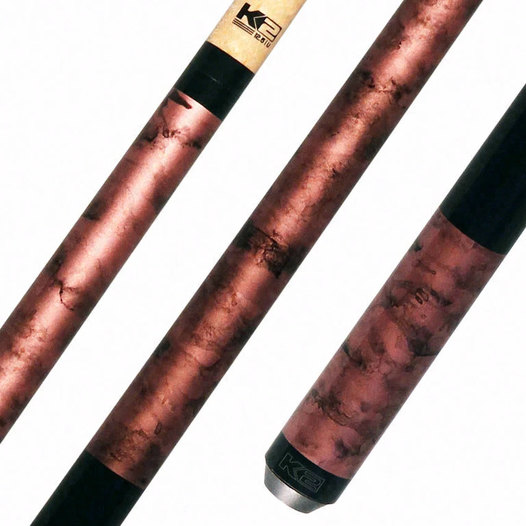 K2 Matte Pink Smoke No Wrap Pool Cue with 12.50mm K2 LD Shaft