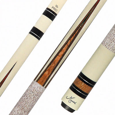 Meucci Ultra Piston 1 Imitation Ivory and Tulipwood Points Pool Cue with Pro Shaft - UP-1