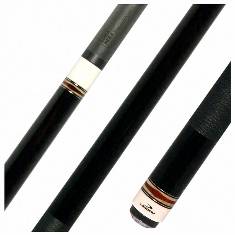 Longoni TPA25 Pool Cue with Luna Nera Shaft and Leather Wrap