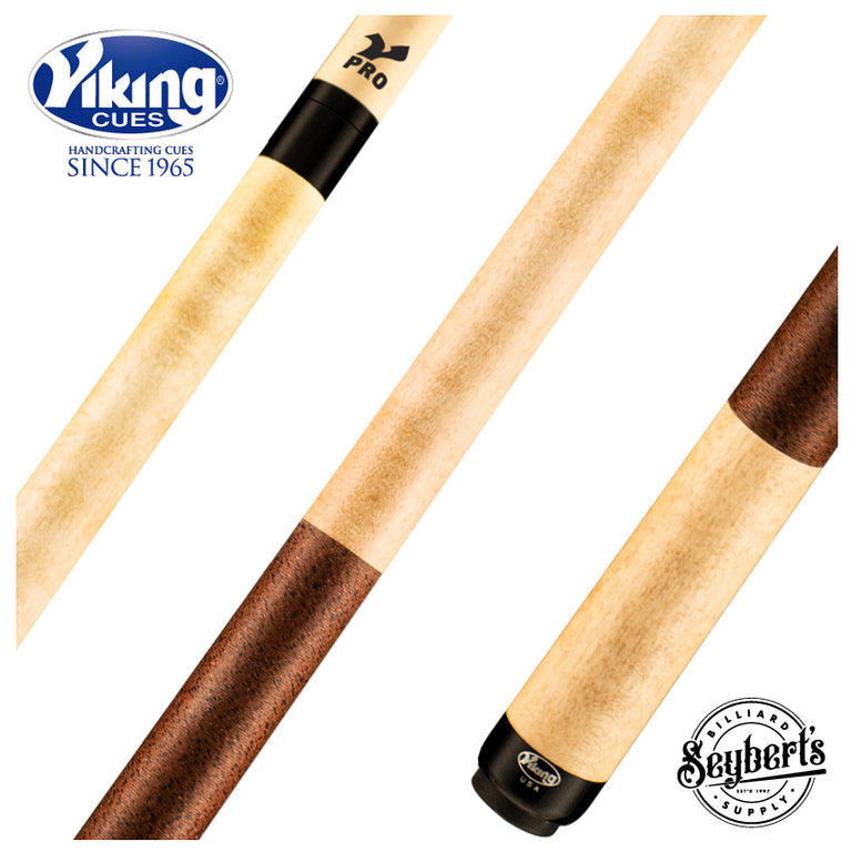 Viking B2204 A228 Khaki Stained Play Cue with Brown Linen Wrap