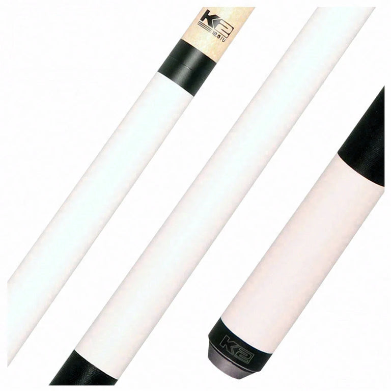 K2 KL107 Matte White Pool Cue with 12.50mm K2 LD Shaft - KL107