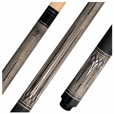 Lucky Gray with Brown and White Graphic Play Cue with Irish Linen Wrap