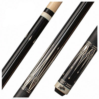 Dufferin Black and White with Leather Wrap Play Cue - D-SE50