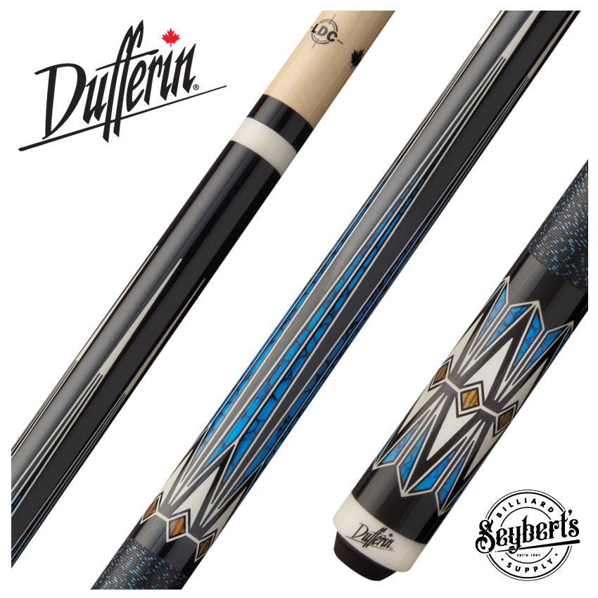 Dufferin Azure Wave Pool Cue with Linen Wrap - Seybert's Billiards