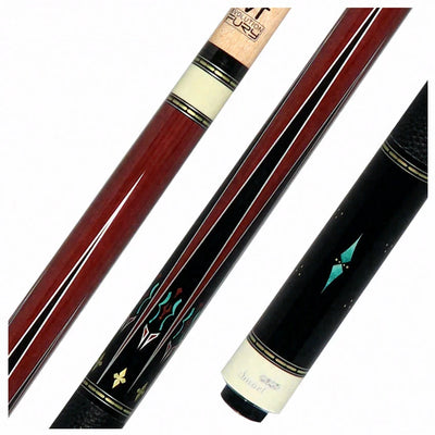 Fury Graphic Pool Cue with Pebble Grain Leather Wrap - FUVT4