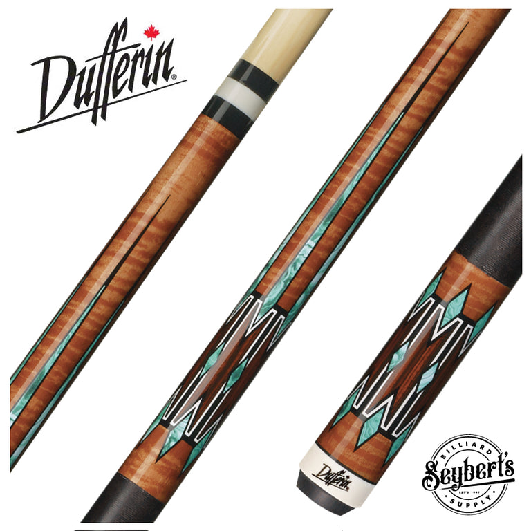 Dufferin Curly Maple and Green Malachite Play Cue - D-SE20