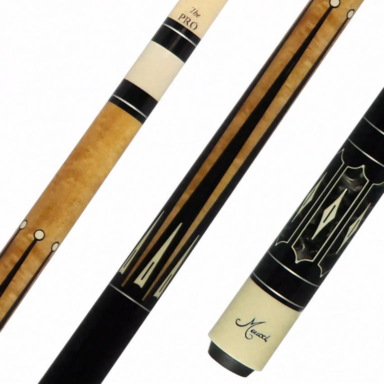 Meucci Starlight 1 Maple with Black Points Pool Cue with Pro Shaft - SL-1