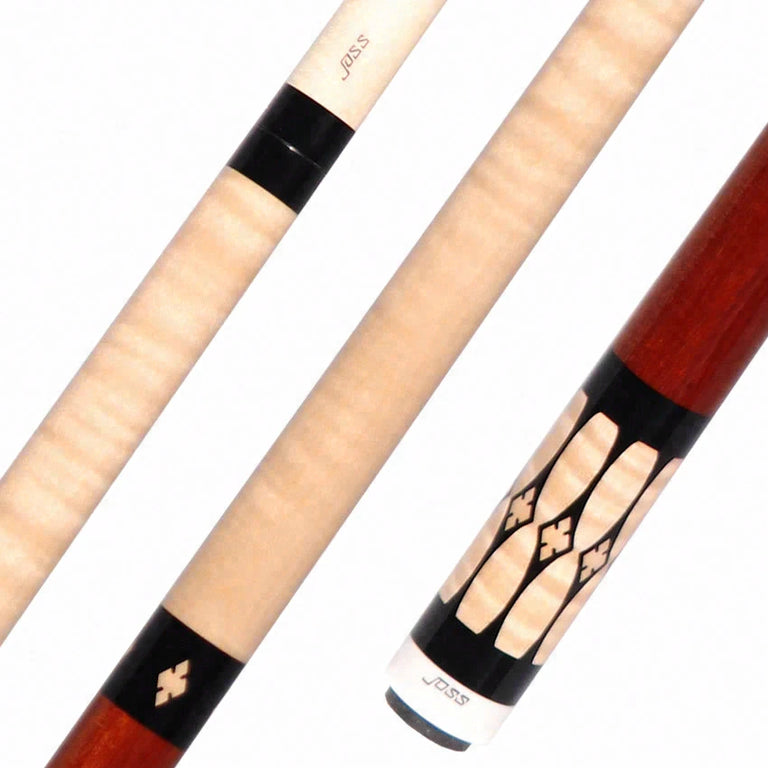 Joss Flame Birch with Bloodwood No Wrap Pool Cue - JC20-101