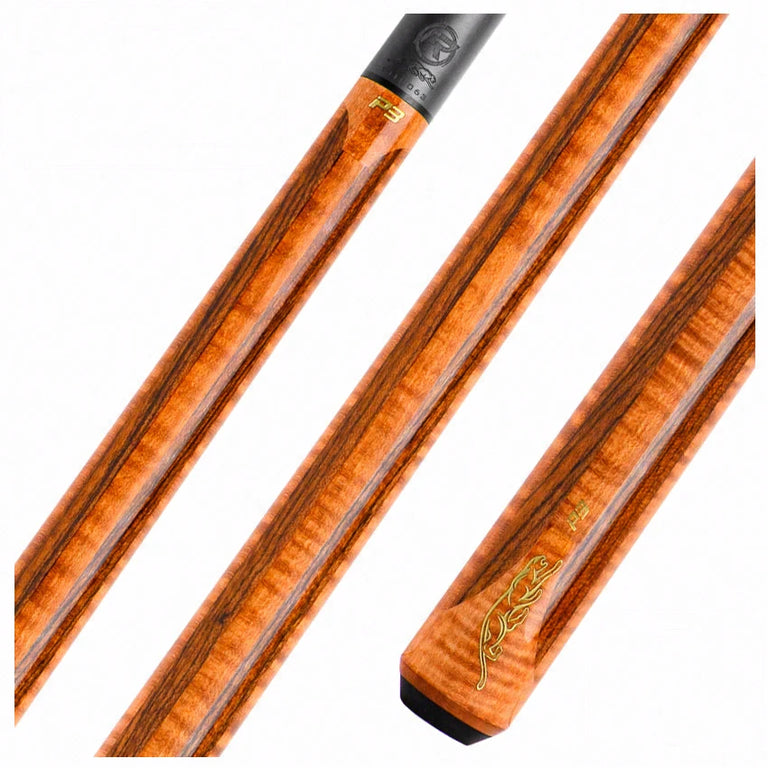 Predator P3 Aura Golden Curly Maple and Bocote No Wrap Pool Cue - Uni-loc