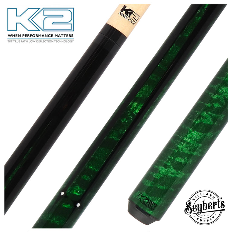 K2 Green Sneaky Pete Radial Pool Cue with 12.5mm Shaft - KLSPGN