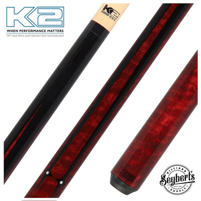 K2 Red Sneaky Pete Radial Pool Cue with 12.5mm Shaft - KLSPRD