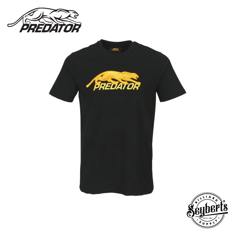 Predator Black with Yellow Embroidered Logo T-Shirt