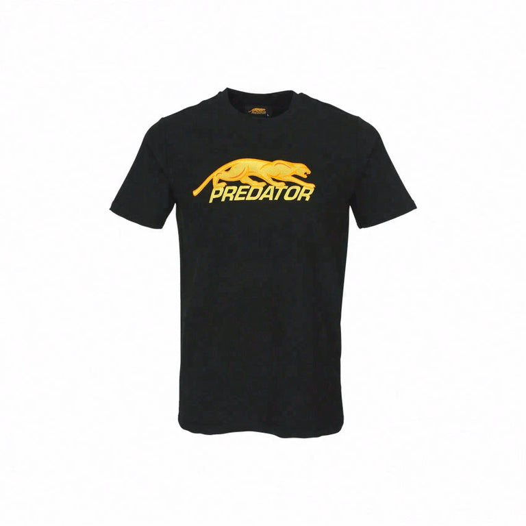 Predator Black with Yellow Embroidered Logo T-Shirt