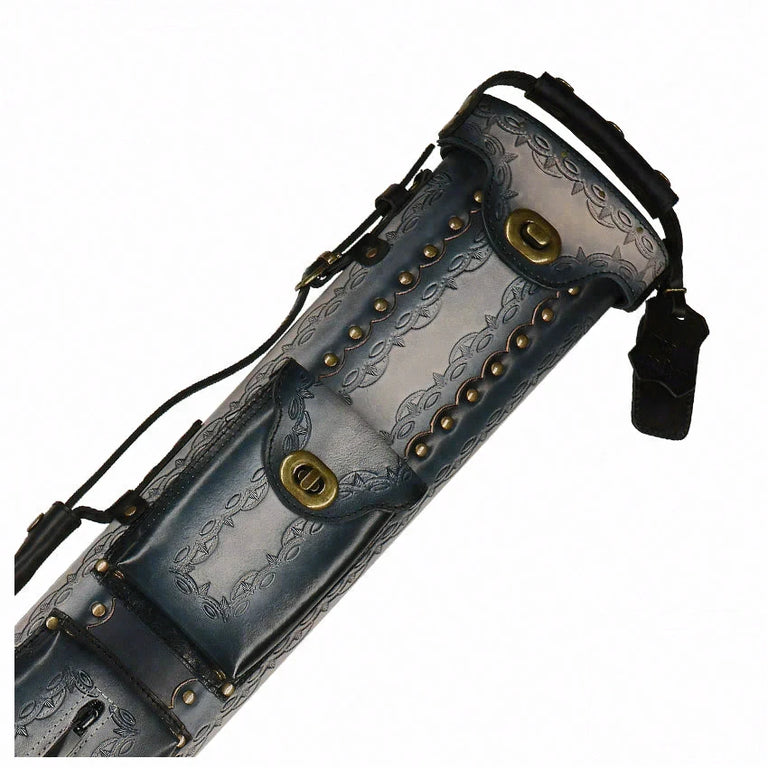 Instroke Saddle D01 Black Air Brushed 2x4 Pool Cue Case - 24D01BK