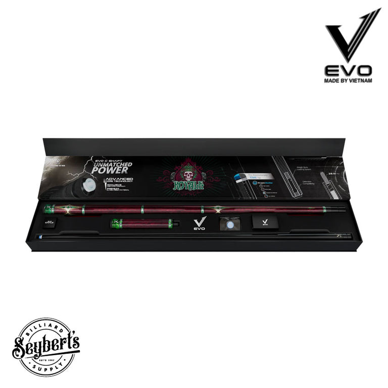 EVO Royale Garnet Crest No Wrap Pool Cue Maxbing Edition