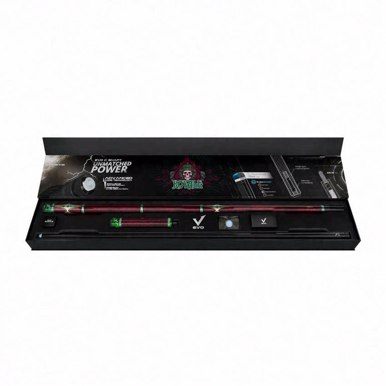 EVO Royale Garnet Crest No Wrap Pool Cue Maxbing Edition