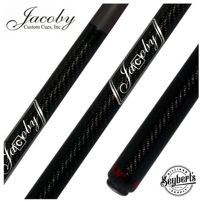 Jacoby Game Changer Series Carbon with Blood Jasper Ring Play Cue with 12.70mm Jacoby Black V4 Carbon Fiber Shaft