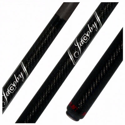 Jacoby Game Changer Series Carbon with Blood Jasper Ring Play Cue with 12.70mm Jacoby Black V4 Carbon Fiber Shaft