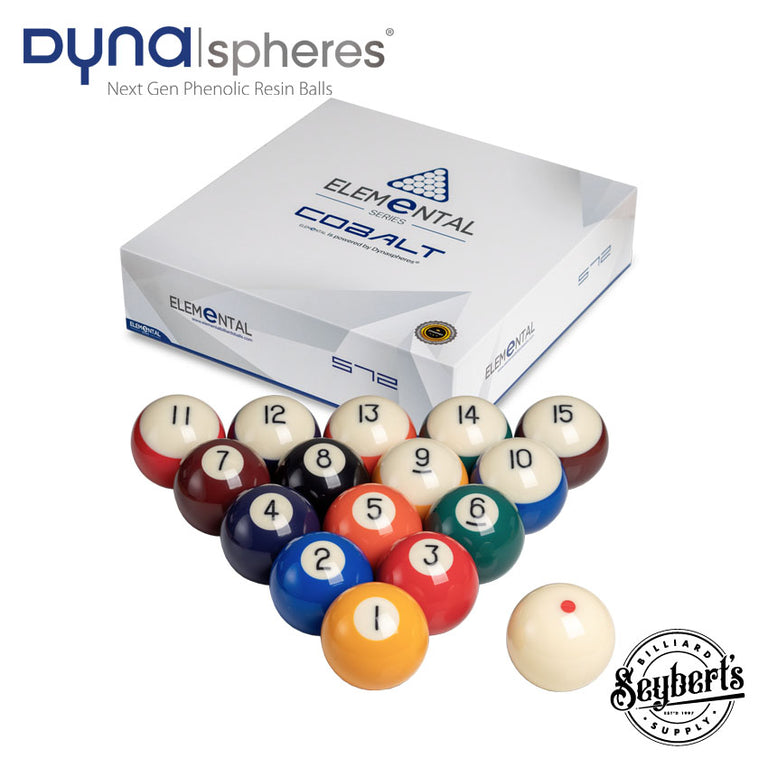 Dynaspheres Elemental Cobalt 572 Pool Ball Set