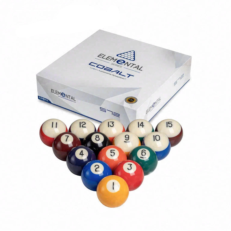 Dynaspheres Elemental Cobalt 572 Pool Ball Set