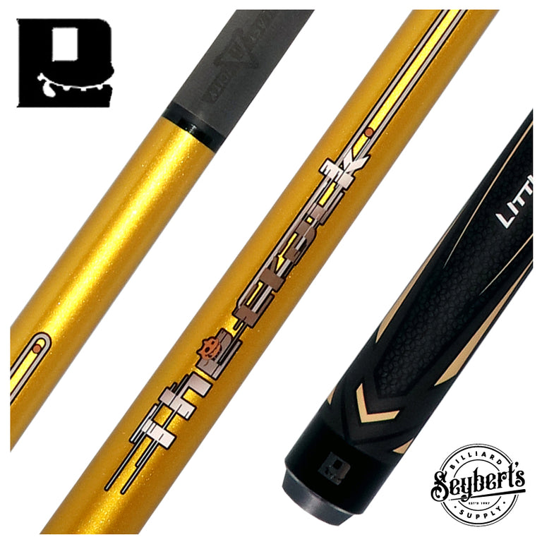 Little Monster Classic Gold Impact 56 inch Short Break Cue with Carbon Fiber Shaft